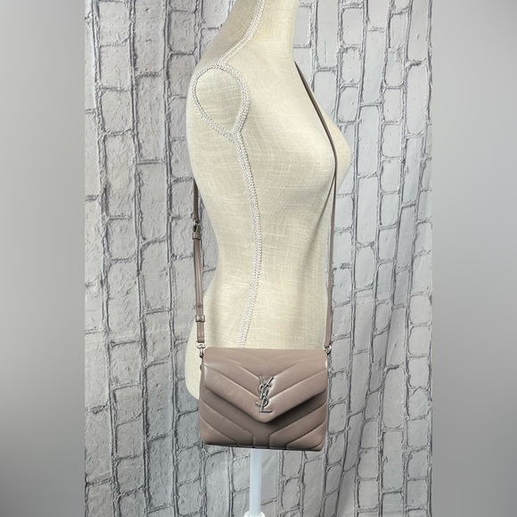 Saint Laurent YSL  Pouch Monogram Piumotto  Mink - Picture 4 of 14